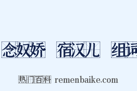 念奴娇·宿汉儿邨组词是什么意思的图片